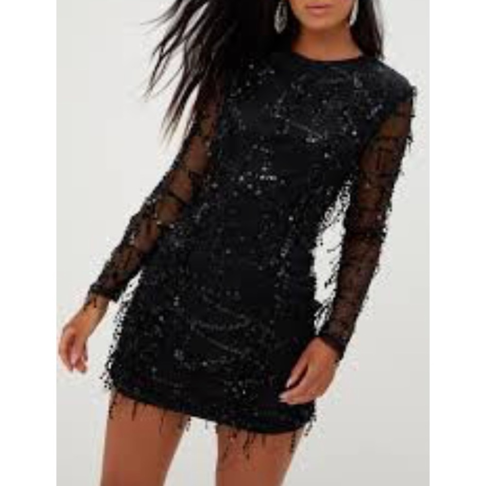 Black mini dress sequin